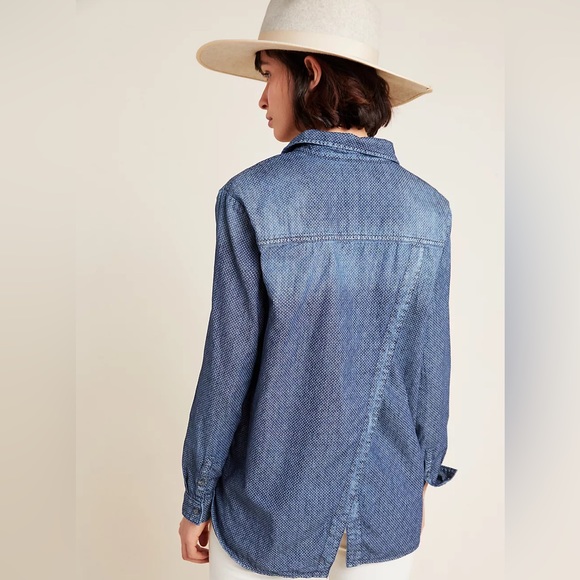 Anthropologie Pilcro The Cate Classic Denim Buttondown - Picture 2 of 11